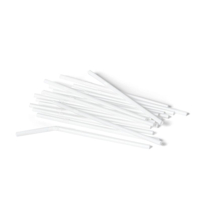 Plastic Straws Disposable Tableware - 100ct - Smartly&#8482;, 2 of 4