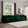 4-Seater Corduroy Sofa, Modern Upholstered Couch for Living Room, Office, Apartment, Includes 2 Arm Pillows & 4 Throw Pillows - 3 of 4