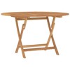 vidaXL Folding Patio Table 47.2 in.x29.5 in. Solid Wood Teak - image 2 of 4