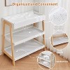 Baby Changing Table, with Changing Pad, Portable Baby Diaper Changing Station with 2 Tier Storage Shelves for Newborn Baby and Infant - 3 of 4