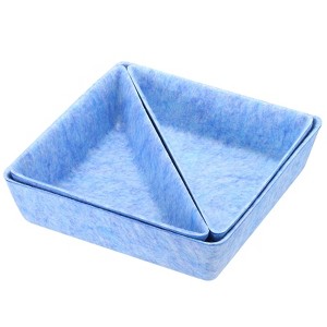 Unique Bargains Felt Square and Triangle Desk Drawer Organizers Tray 3 Pcs - 1 of 4
