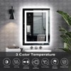 LED Bathroom Mirror 24x32 inch with Front and Backlight, 3 Colors Dimmable, Enhanced Anti-Fog Wall Mounted Lighted Vanity Mirror - 2 of 4