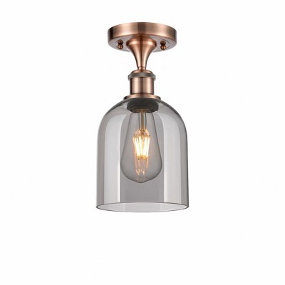 Bella - 1 Light Semi-Flush Mount In Industrial Style-10.75 Inches Tall and 5.5 Inches Wide