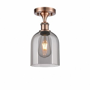 Bella - 1 Light Semi-Flush Mount In Industrial Style-10.75 Inches Tall and 5.5 Inches Wide - 1 of 1