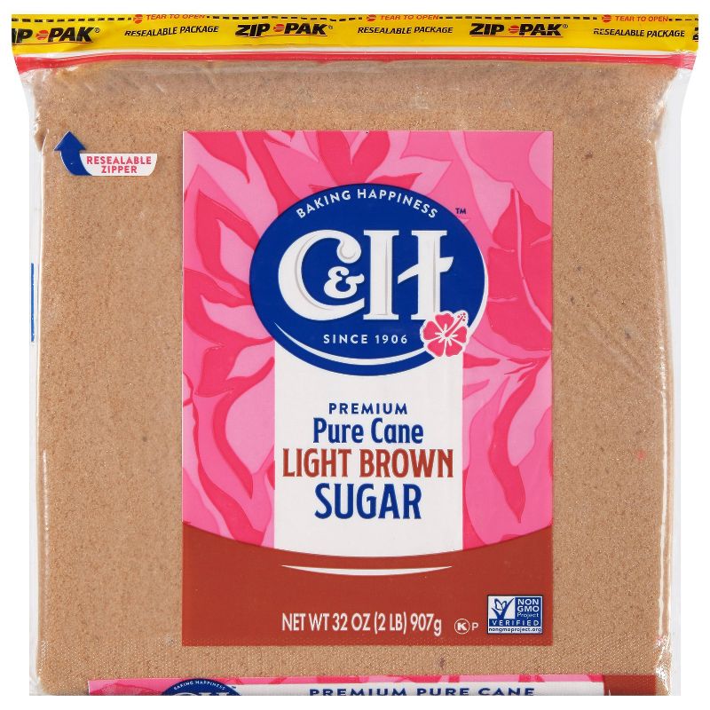 C&#38;H Premium Pure Cane Light Brown Sugar - 2lbs, 1 of 5