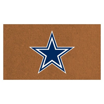 EvergreenNFLDallas Cowboys Logo Natural Coir 28 x 16 Inches Indoor Outdoor Doormat