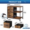 GALAXHERO  3 Drawer Mobile File Cabinet, Rolling Printer Stand with Open Storage Shelf for Home Office - 3 of 4