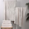 Cotton Geometric Jacquard Plush Soft Absorbent Bath Towel Set by Blue Nile Mills - 2 of 4