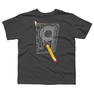 Boy's Design By Humans Old School Pencil Rewind By clingcling T-Shirt - 1 of 3