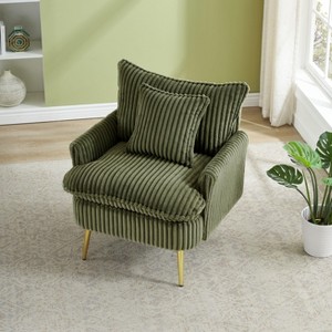 NicBex 1pc Accent Chair Coarse Corduroy Fabric Sofa Lounge Chair Reading Chair Comfy Chair Arm Chair Furniture for Living Room - 1 of 4