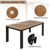 CAVINAS 7 Piece Patio Furniture Set Rectangular Outdoor Dining with Umbrella Hole Outdoor Dining Sets with 6 Chairs for Patio - 3 of 4