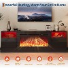70'' Fireplace TV Stand,Entertainment Center with 36''Firplace,Electric Fireplace Heater with LED Light and 12 Flame Colors,2 Tier TV Console Cabinet - 4 of 4