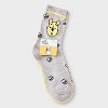 Women's Disney Winnie The Pooh 3pk Mid Crew Socks - Ivory/Oatmeal Heather/Yellow 4-10: Knit Polyester Spandex, Rib Cuffs - 2 of 3