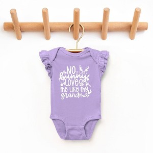 The Juniper Shop No Bunny Loves Me Like Grandma Baby Flutter Sleeve Bodysuit - 1 of 2