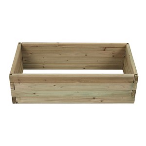 LuxenHome Wood 2.7ft x 1.3ft Raised Garden Bed Brown - 1 of 4