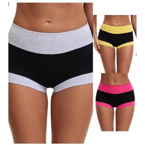 INSPIRE CHIC Women's High Waisted Loose Classic Full Coverage Briefs Breathable Cotton Ladies Panties 3 Packs - 1 of 4