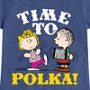 Girls' - Peanuts - Time To Polka Fitted Short Sleeve Graphic T-Shirt - 2 of 4