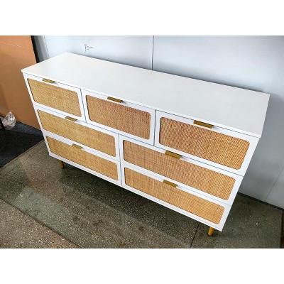 Rattan 7 Drawer Dresser