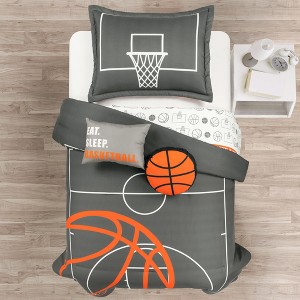 Lush Décor Kids' MVP Sports Basketball Reversible Oversized Comforter Bedding Set - 1 of 4