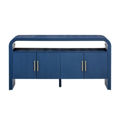 Vynxaria Elegant Sideboard with Treated Fir Veneer - Perfect for Entryway, Hallway, Living Room, Foyer, Corridor Decor,Blue