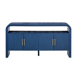 Vynxaria Elegant Sideboard with Treated Fir Veneer - Perfect for Entryway, Hallway, Living Room, Foyer, Corridor Decor,Blue - 1 of 4