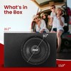 Pyle Slim Subwoofer Box System - Compact Truck Audio Enclosure - PSBS10 - 2 of 4