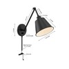 Crystorama Lighting Mitchell 1 - Light Swing Arm Lamp in  Matte Black - 2 of 4