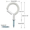 Unique Bargains Home Cup Ceiling Vinyl Coated Metal Coated Screw-in Hanger Hooks 30 Pcs - 2 of 4