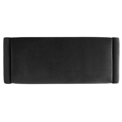 Kaia 47" Charcoal Velvet Upholstered Bedroom Bench