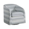 Modern Living Room Furniture 1pc Beautiful Swivel Chair Cushion Seat Fully Upholstered Solid Wood Frame Metal Base - 3 of 4