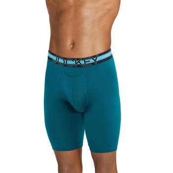 Jockey Men's Underwear Microfiber 13 Quad Short, Black, M at