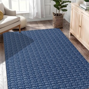 Modern Washable Area Rug, Non Slip Stain Rsistant Braided Print Carpet, Throw Mat for Bedroom Living Room Dining Room Home Decor - 1 of 4