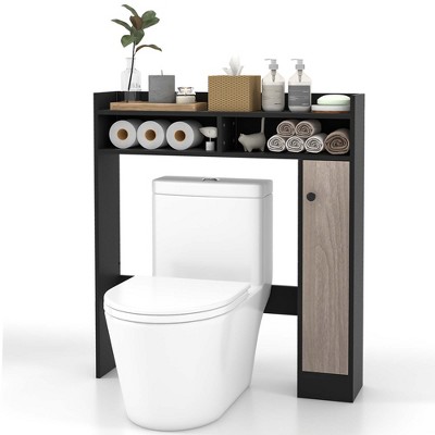 Costway Wooden Over The Toilet Storage Cabinet Spacesaver Organizer Bathroom  Tower Rack : Target