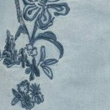 chambray flower embroidery