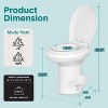 SereneLife RV High-Density Plastic Gravity Flush Toilet with Hose & Sprayer - SLCATL470 - White - 2 of 4