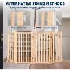 Wooden Freestanding Dog Gate, Pet Gate with Support Feet, Indoor Dog Fence for House, Doorways, Stairs, Expandable Pet Fence - 3 of 4