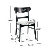 Sapphtopaz Modern Upholstered Wooden Dining Chairs Set of 2, Armless Kitchen Chairs with Solid Back for Dining Room, Kitchen - 4 of 4