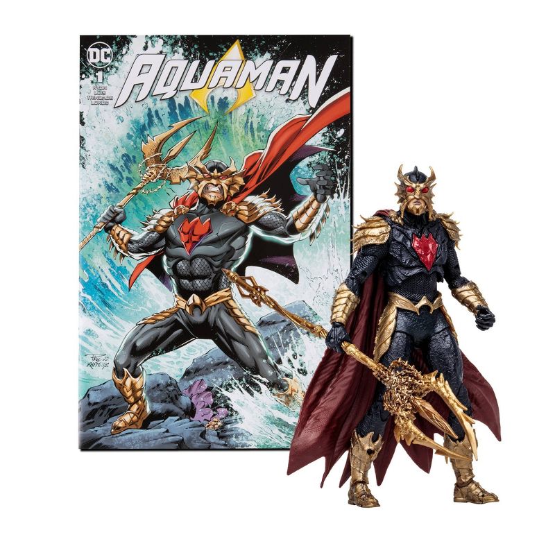 DC Direct Aquaman Ocean Master Page Punchers 7&#34; Action Figure with Comic Book, 1 of 13