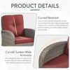 Buenhomino Patio Swivel Chairs Set of 2 and Side Table, Outdoor Swivel Rocker Chairs with High Back and Thick Cushions, Wicker Patio Furniture Set - 4 of 4