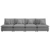 Modular Corduroy Sofa Couch, Upholstered Sofa with Removable Pillows & Deep Seat for Living Room - ModernLuxe - 3 of 4