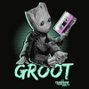 Men's Marvel Groot Awesome Mix Neon Long Sleeve Shirt - image 2 of 4