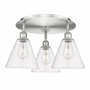 Berkshire - 3 Light Flush Mount In Industrial Style-10.5 Inches Tall and 19.75 Inches Wide - 1 of 1