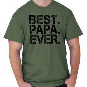 Men's Best Papa Ever Worlds Greatest Father Graphic T Shirt Tees Brisco Brands - 1 of 4