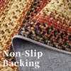 Washable Braided Area Rug with Distressed Print, Non-Slip Indoor Doormat, Thin Design for Entryway, Kitchen, Bathroom, Bedroom, and Door Mat Use. - 4 of 4