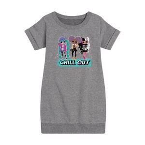 Girls' - LOL Surprise! - Winter Dolls Graphic Short Sleeve Fleece Dress - 1 of 4