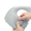Unique Bargains Inflatable Travel Pillow Press to Inflate for Airplane Train Office - 3 of 4