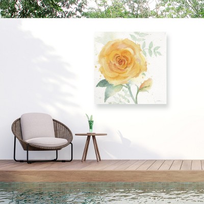 Sheila Golden The Yellow Rose Outdoor Canvas Art