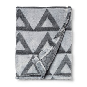 Embossed Baby Blanket Triangle - Cloud Island Gray