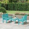 WestinTrends Malibu 3-Piece HDPE Outdoor Patio Furniture Couch and Coffee Table Set - 2 of 4