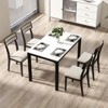 Tangkula Modern Dining Chairs Set of 4 w/Tilt Backrest Rubber Wood Legs Soft Padded Seat - 4 of 4
